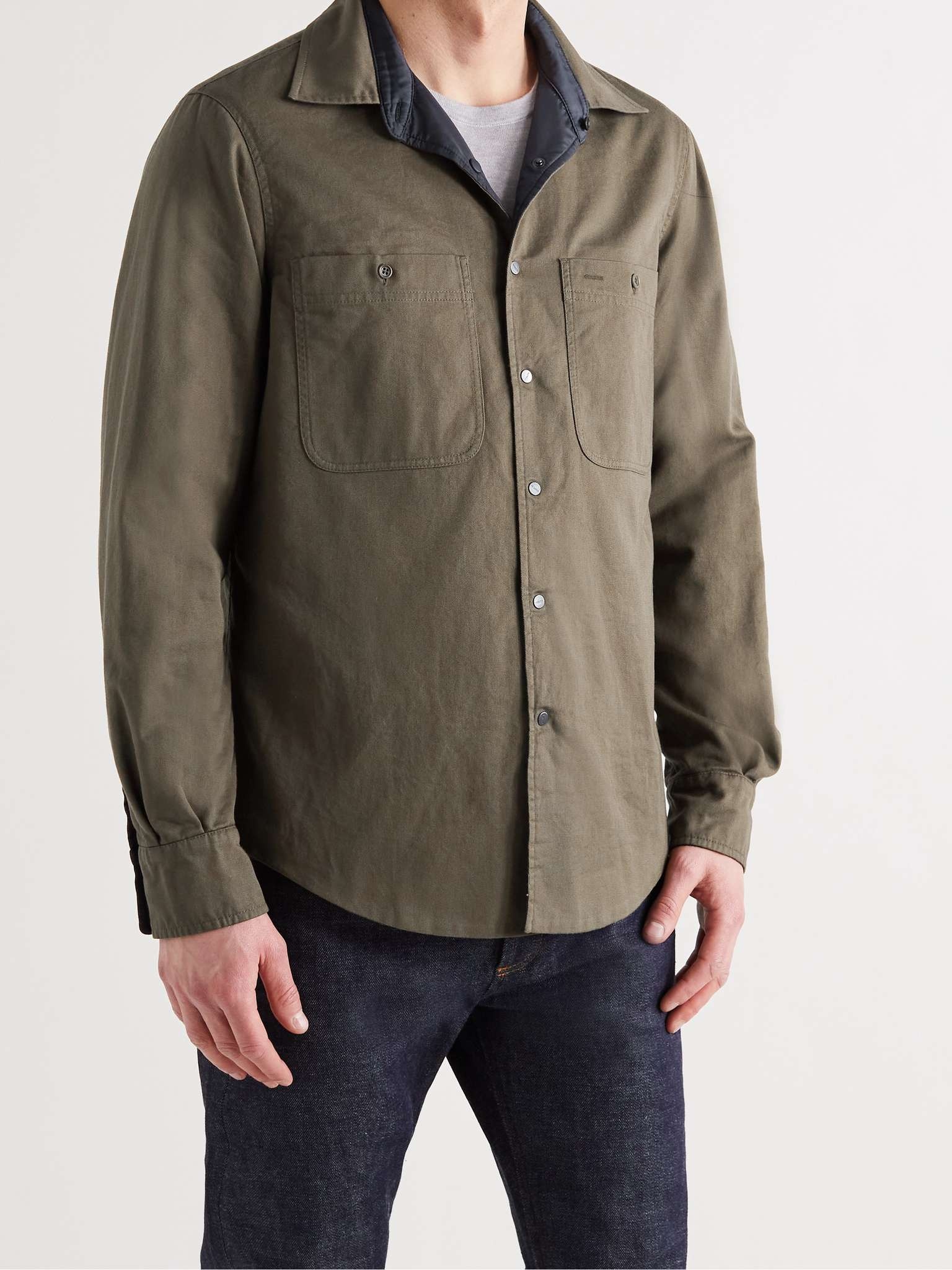 Reversible Nylon and Twill Overshirt - 6