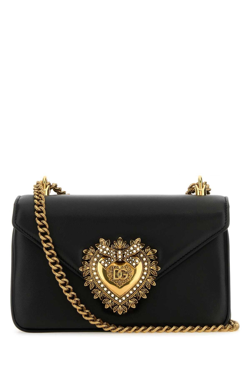 Dolce & Gabbana Women Black Nappa Leather Devotion Shoulder Bag - 1