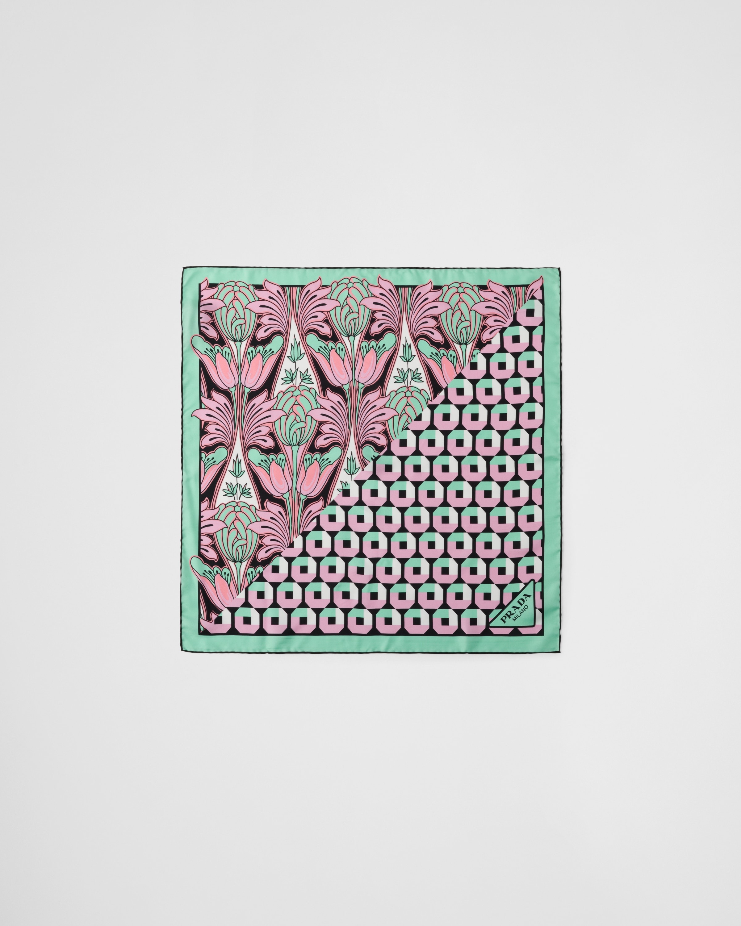 Printed silk twill scarf - 3