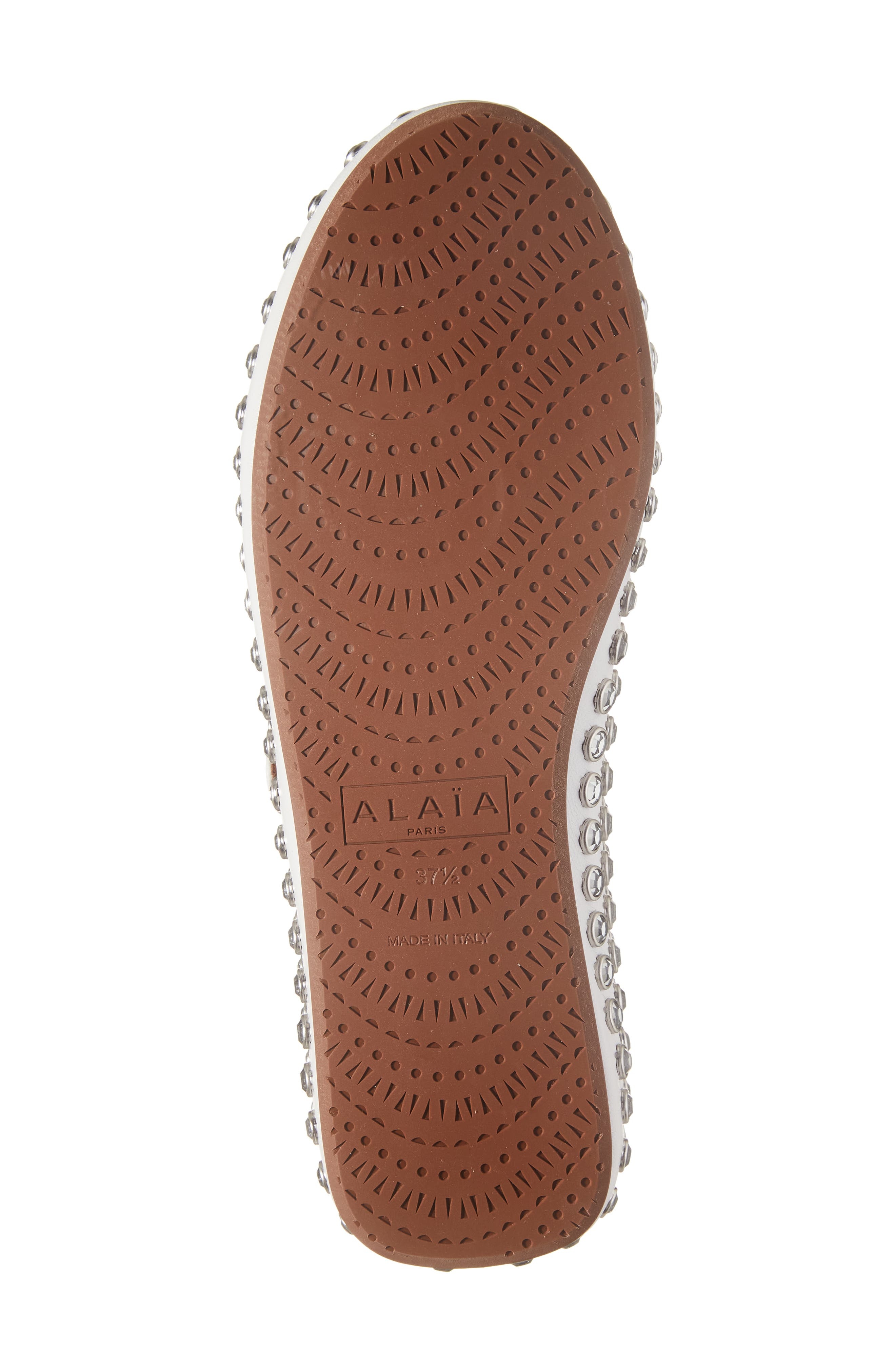Alaïa Rhinestone Ballet Flat in White at Nordstrom - 6