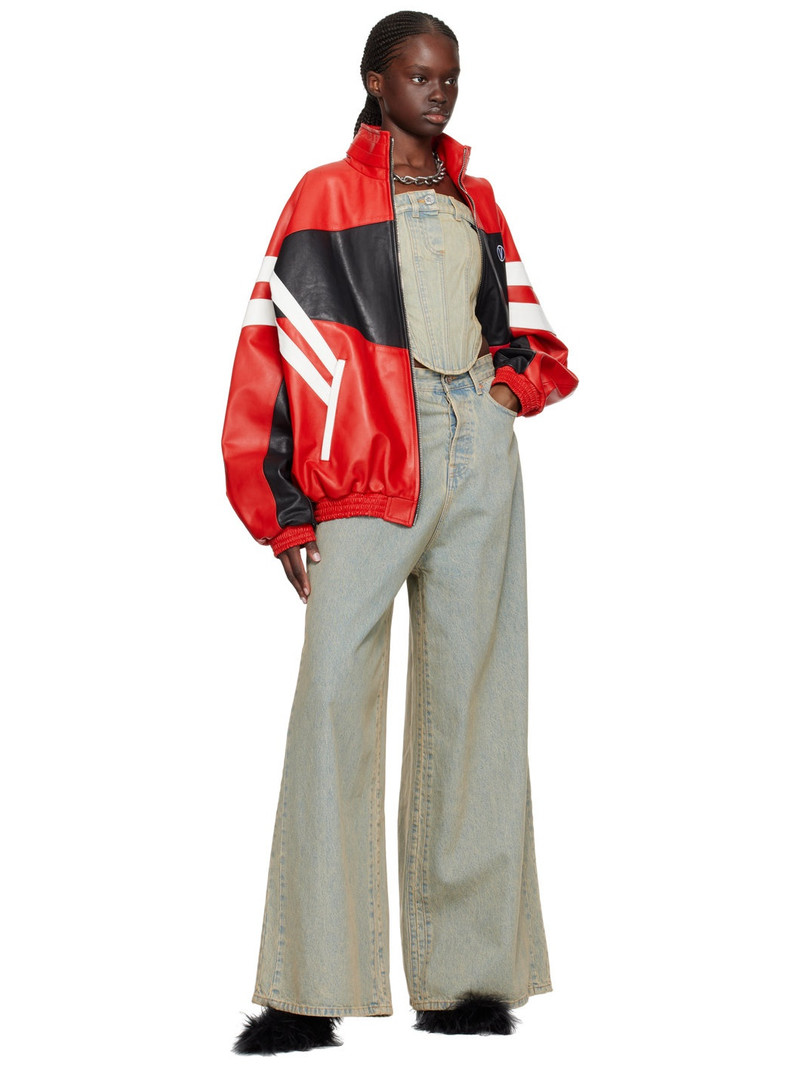 VETEMENTS Beige Paneled Denim Tank Top outlook