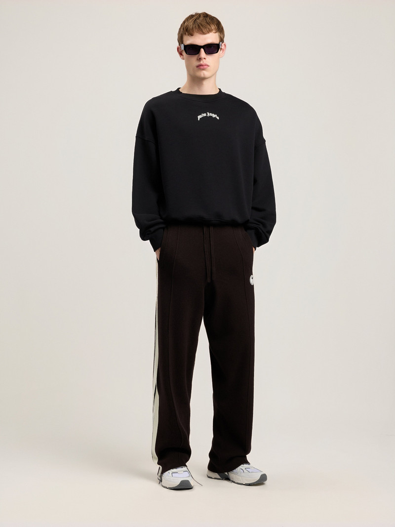 Palm Angels Back Curved Logo Loose Sweatshirt outlook