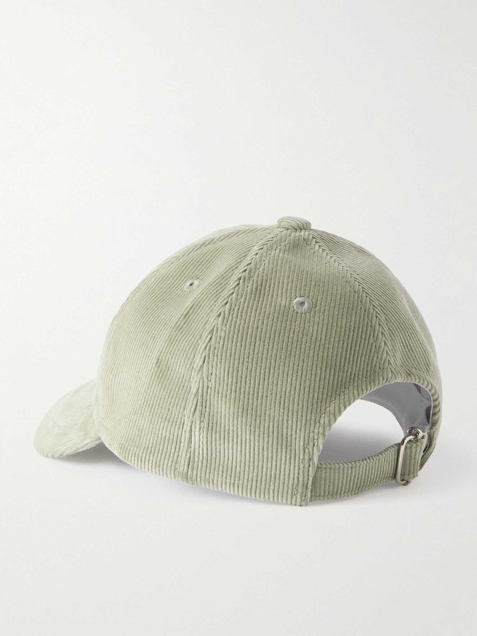 Charlie Logo-Embroidered Wool-Blend Corduroy Baseball Cap Beige - 3
