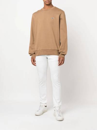 LACOSTE logo-embroidered crew neck jumper outlook