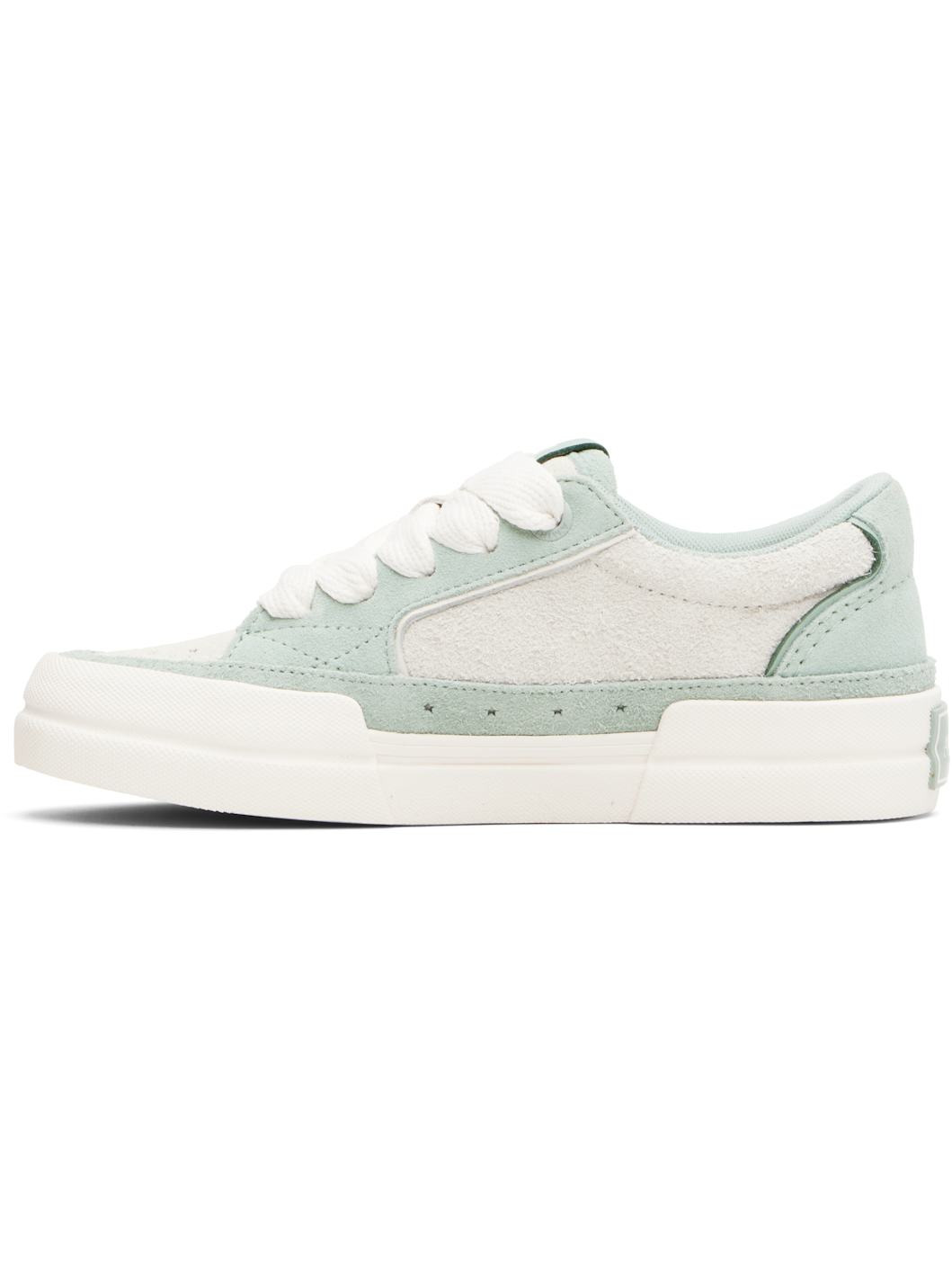 Gray & Green Sunset Skate Sneakers - 3