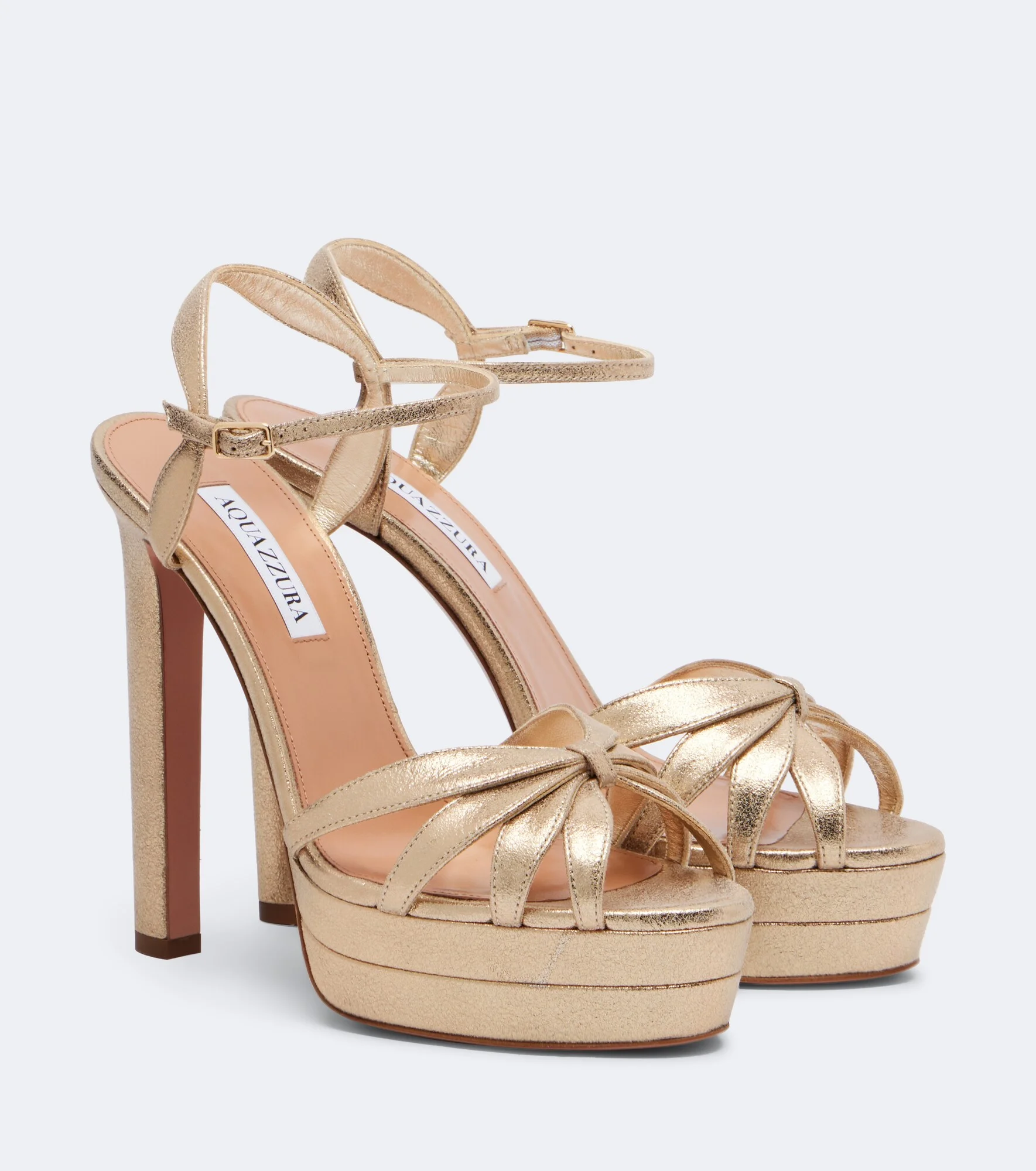 Soulmate metallic leather platform sandals - 1