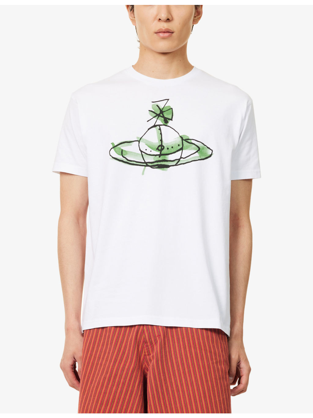 Drawn Orb Crewneck Cotton-Jersey T-Shirt - 3