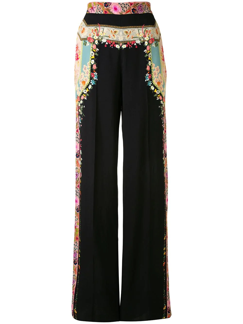 floral print wide trousers - 1