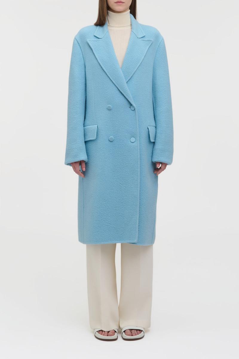 Mcaffrey Coat in Light Blue Cashmere Felt 2