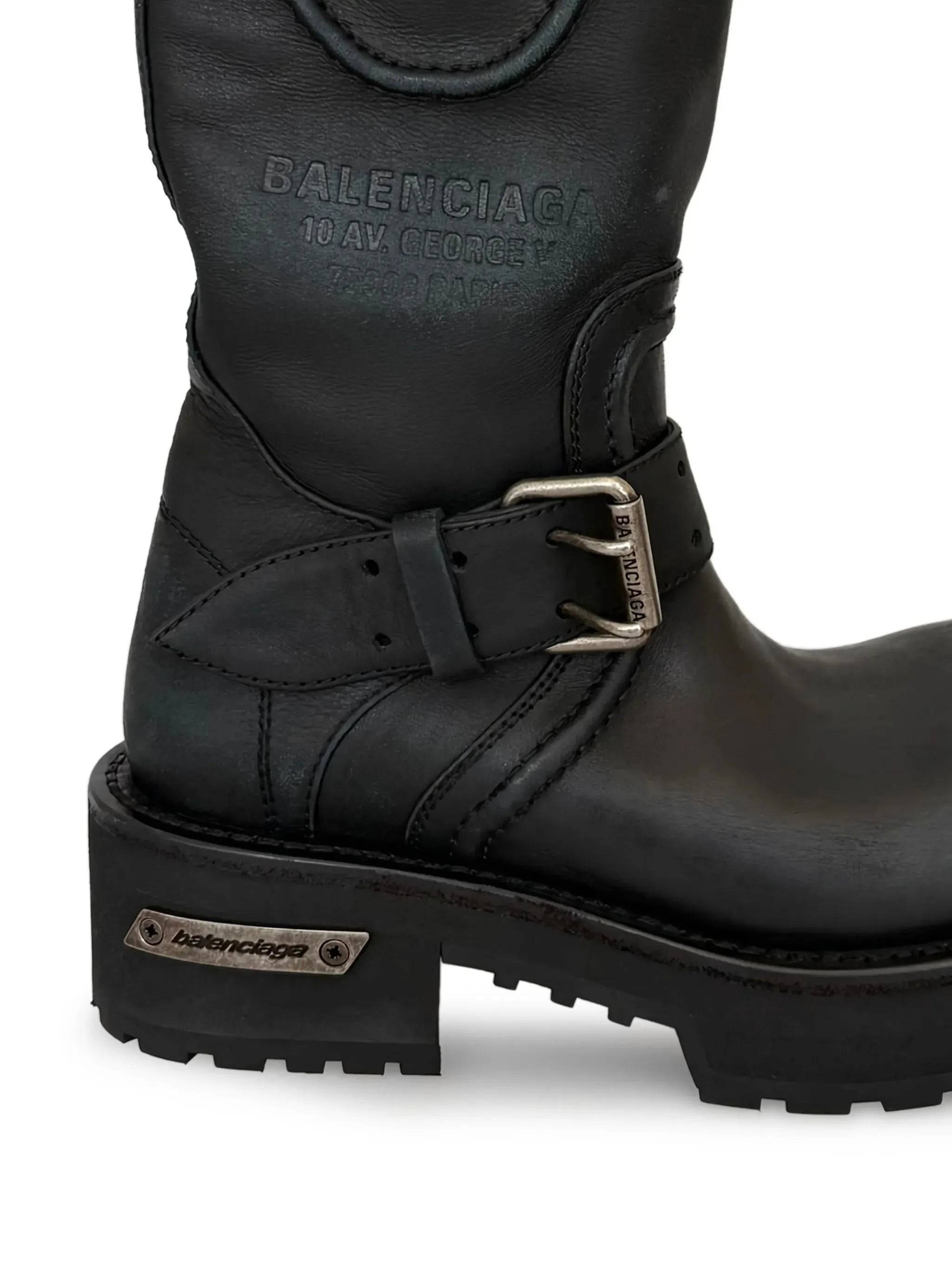 Balenciaga Venom Buckle-detail Leather Boots - 2