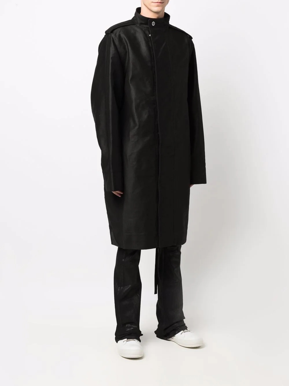 high-neck midi parka - 3