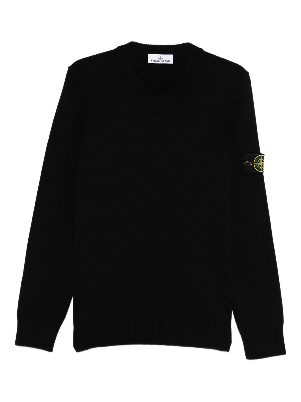 v-neck logo-badge sweater - 1
