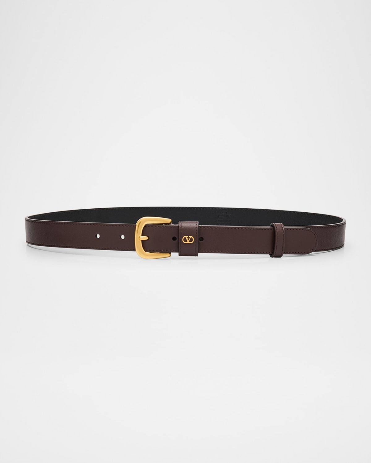 VLogo Calfskin Leather Belt - 1