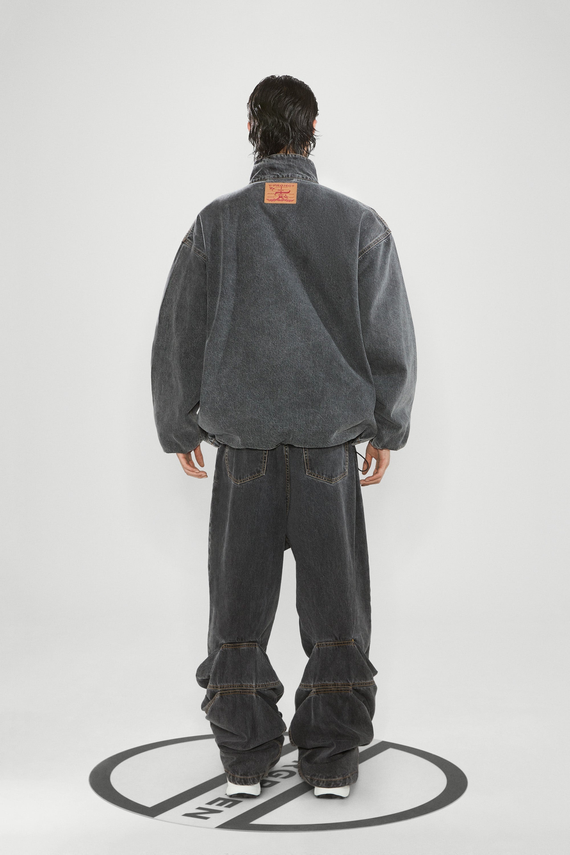 Evergreen Pinched Logo Denim Windbreaker - 4