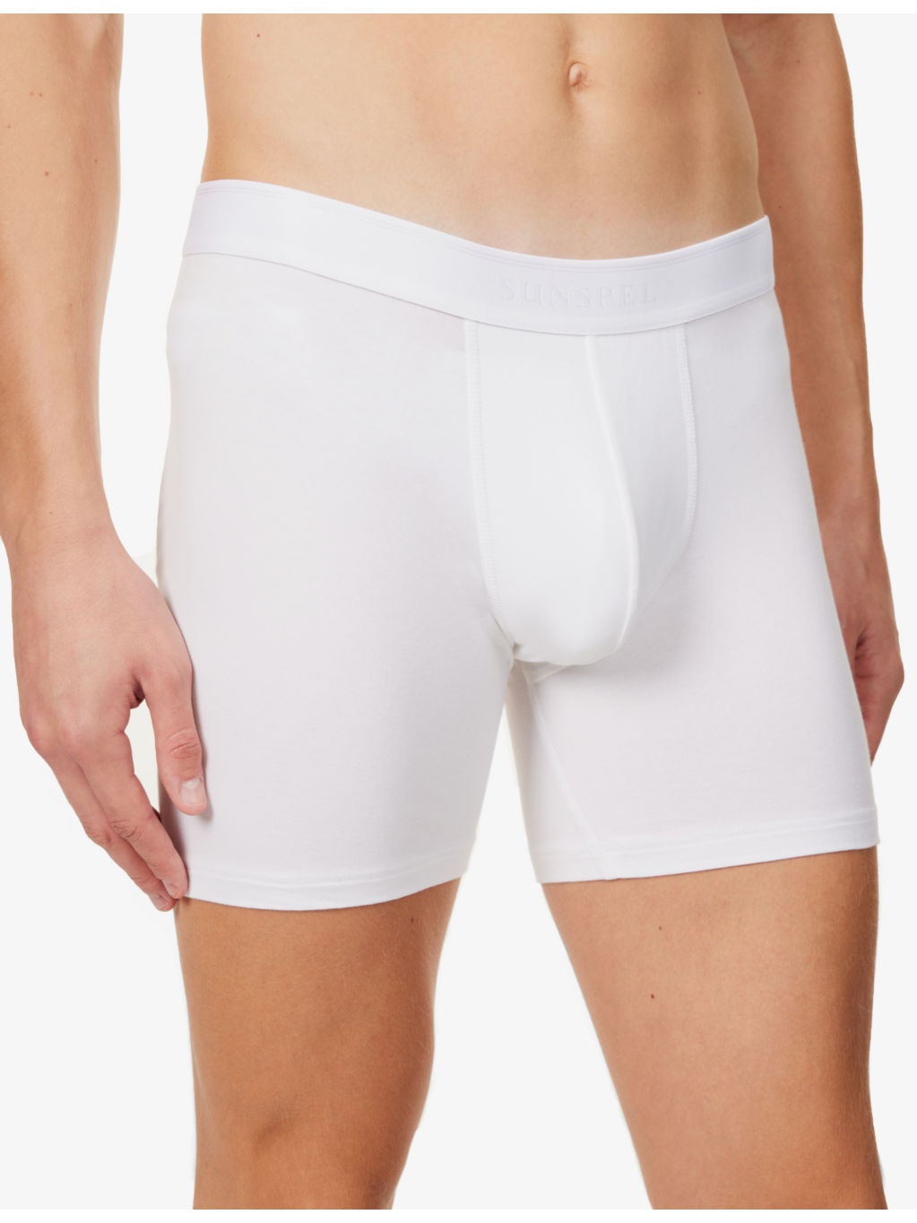Elasticated-waistband stretch-cotton trunks - 4