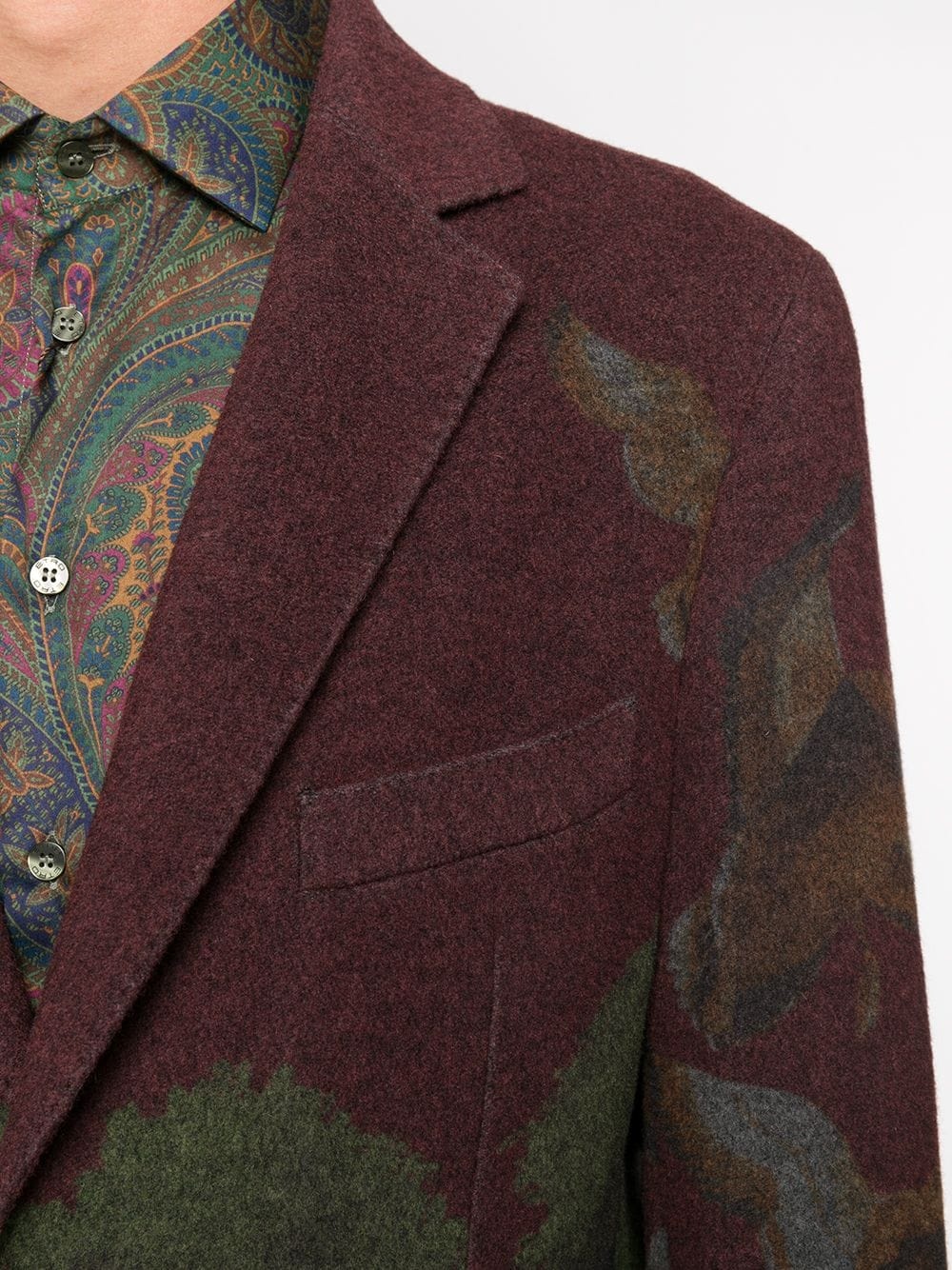 floral print single breasted coat - 5