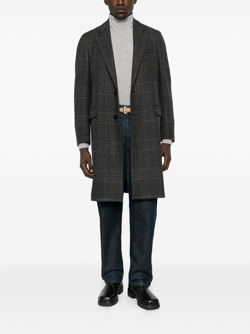LARDINI checked wool coat outlook