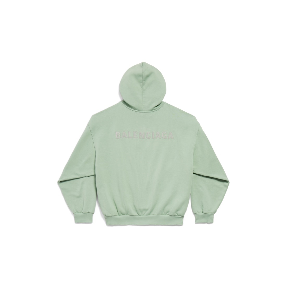 Balenciaga Back Reflective Hoodie Medium Fit in Sage Green - 2