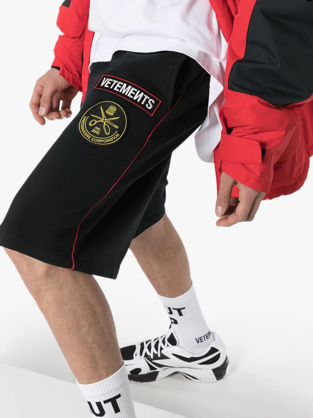 logo-embroidered track shorts - 5