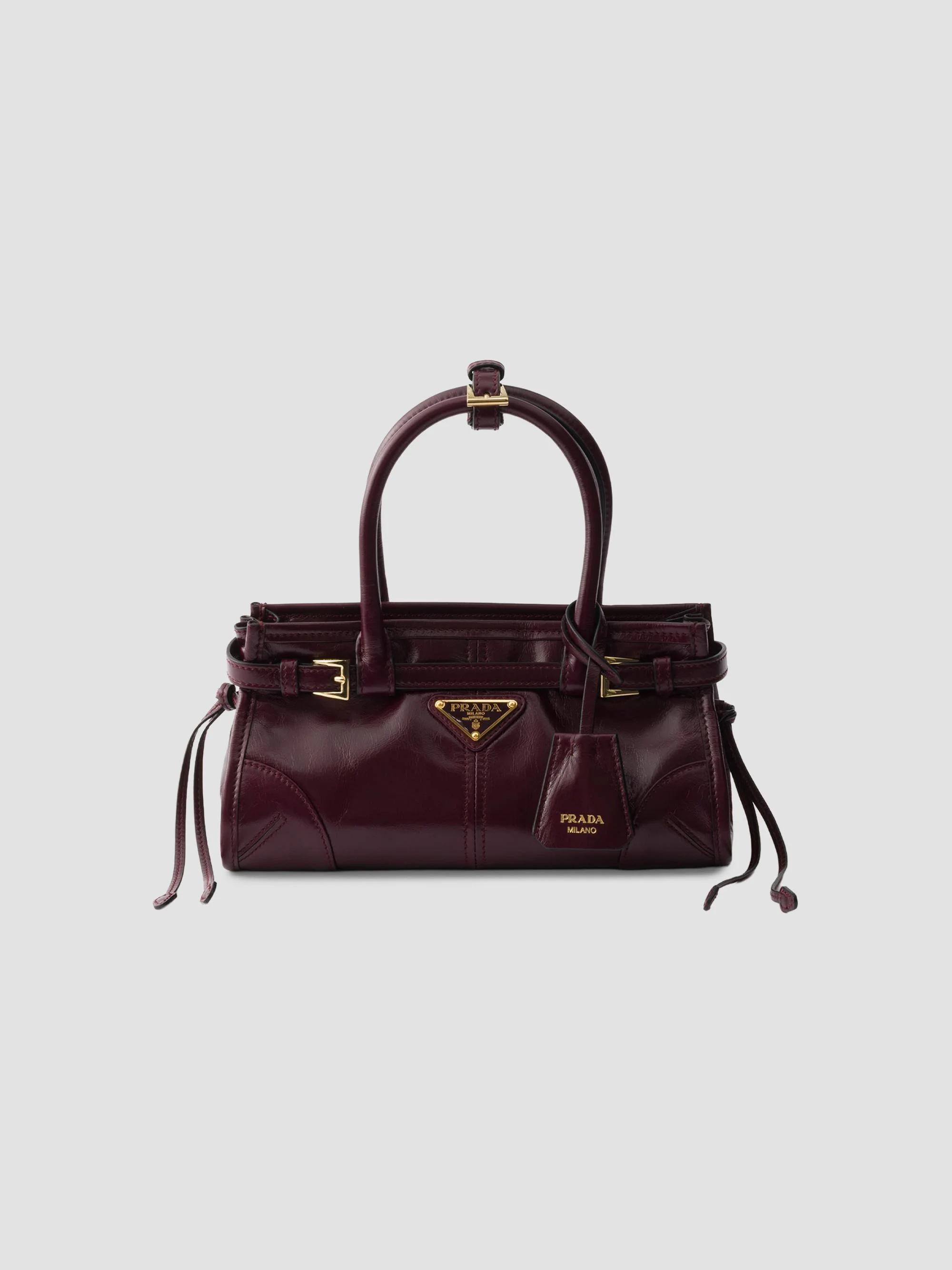Women's Bonnie Leather Top Handle Bag - Dark Red - 1
