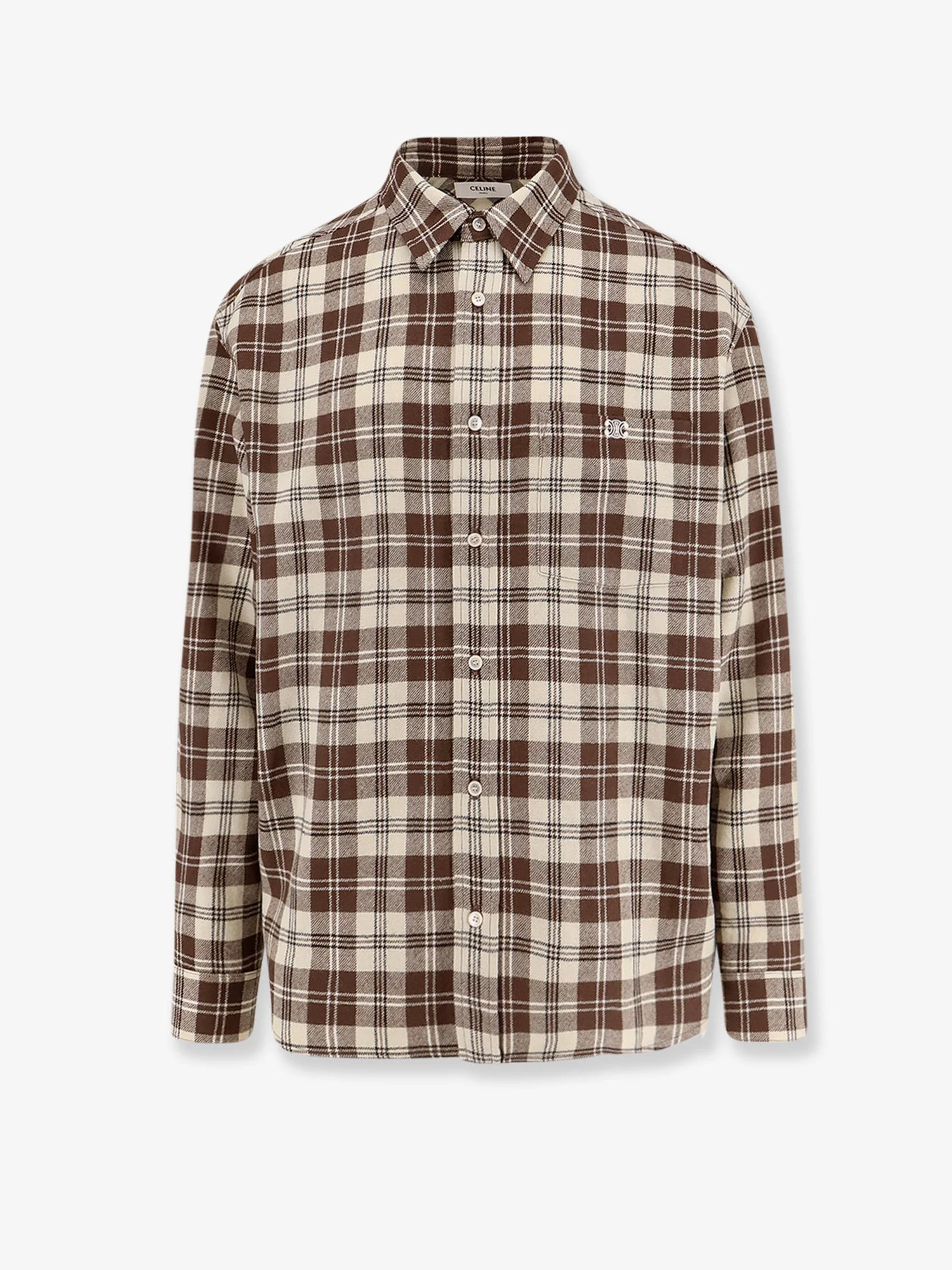 Celine Men Madras Wool Shirt - 1