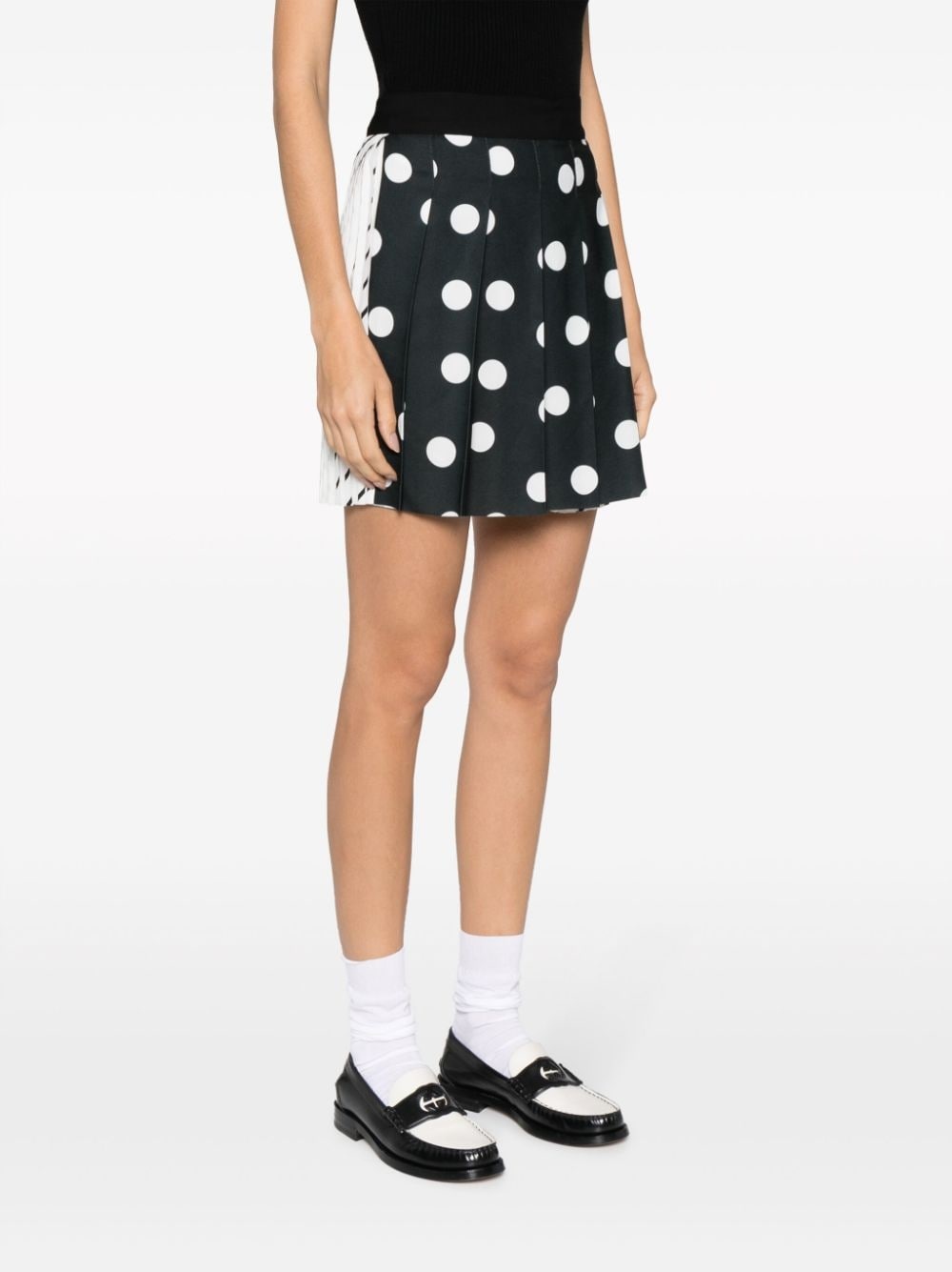 polka dot pleated mini skirt - 3