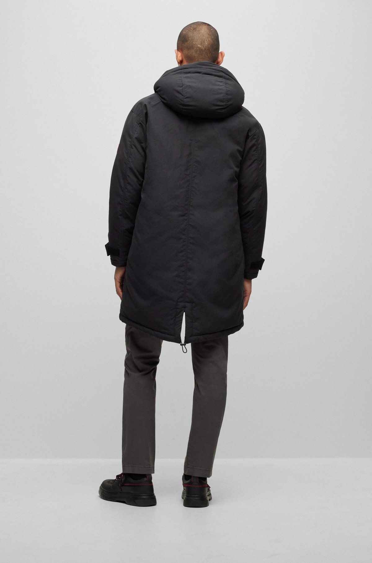 WATER-REPELLENT FISHTAIL PARKA JACKET WITH LOGO BADGE - 5