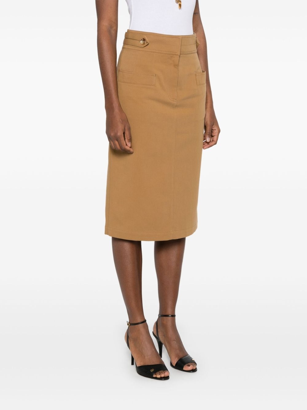 twill midi skirt - 3