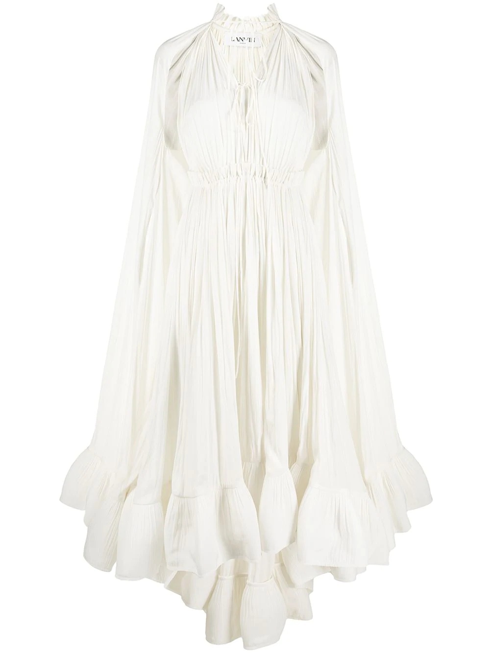 long-sleeve ruffle gown - 1