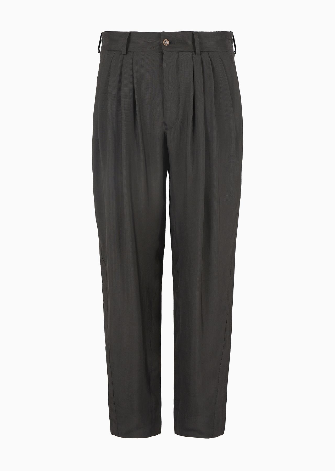 Jacquard viscose darted trousers - 1