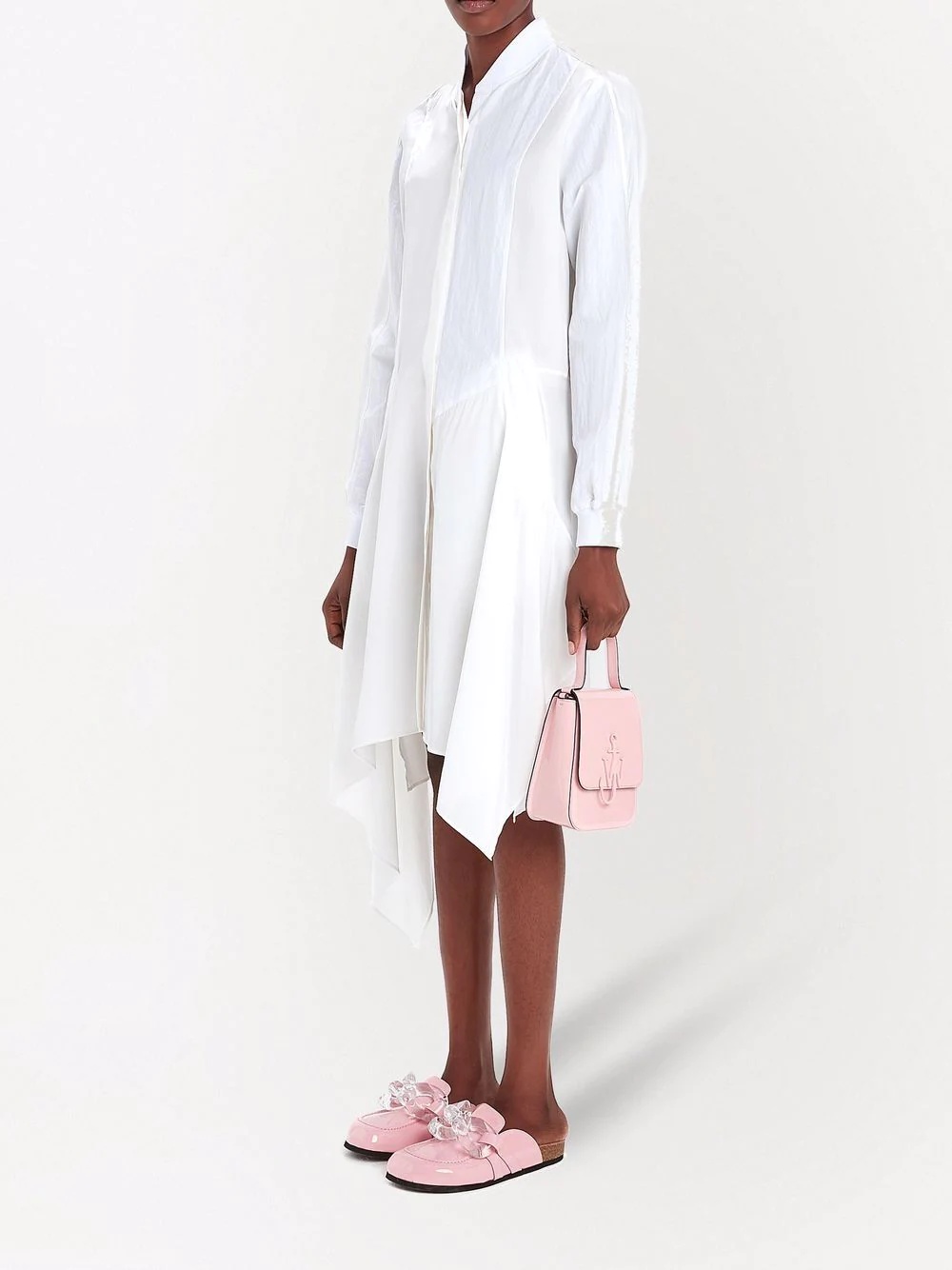 bomber-style poplin shirtdress - 3