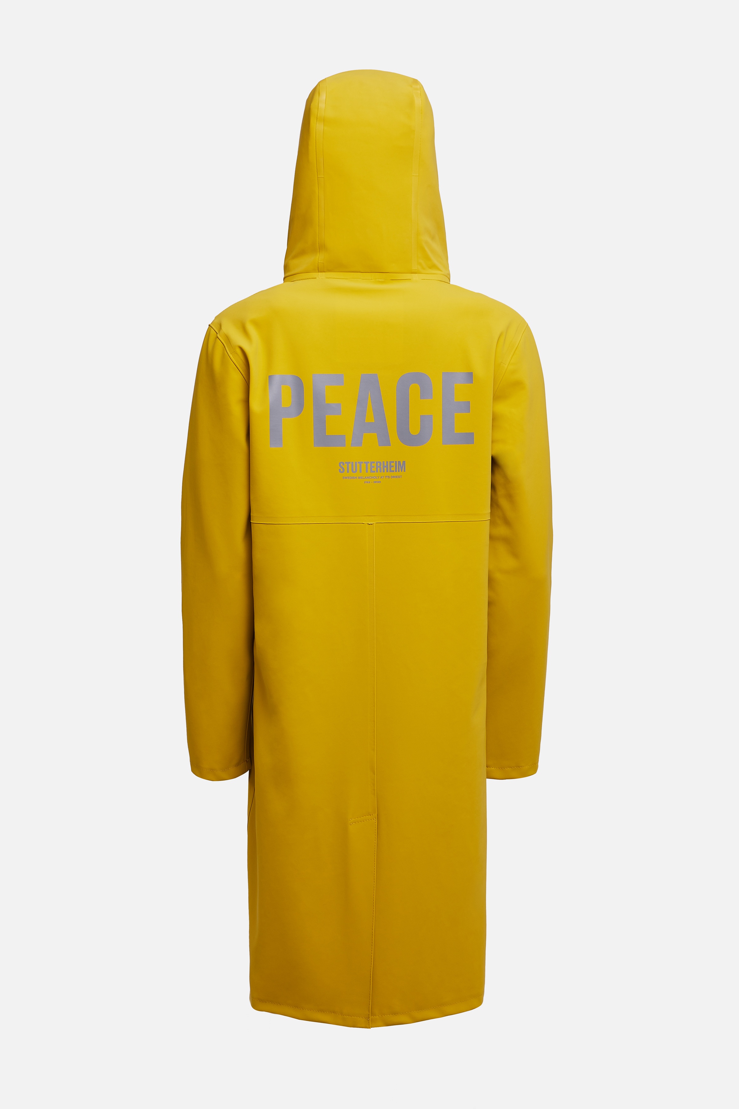 Stockholm Long Matte Print Raincoat Gold - 6