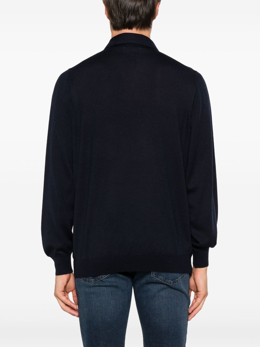 fine-knit polo top - 4