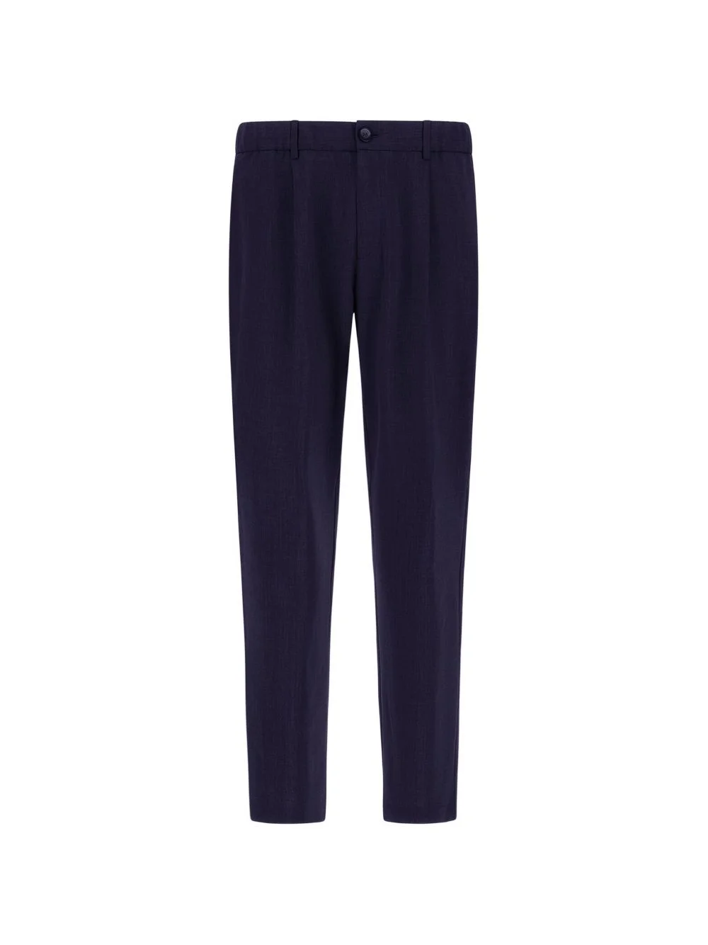 elasticated-waist bi-stretch wool trousers - 1