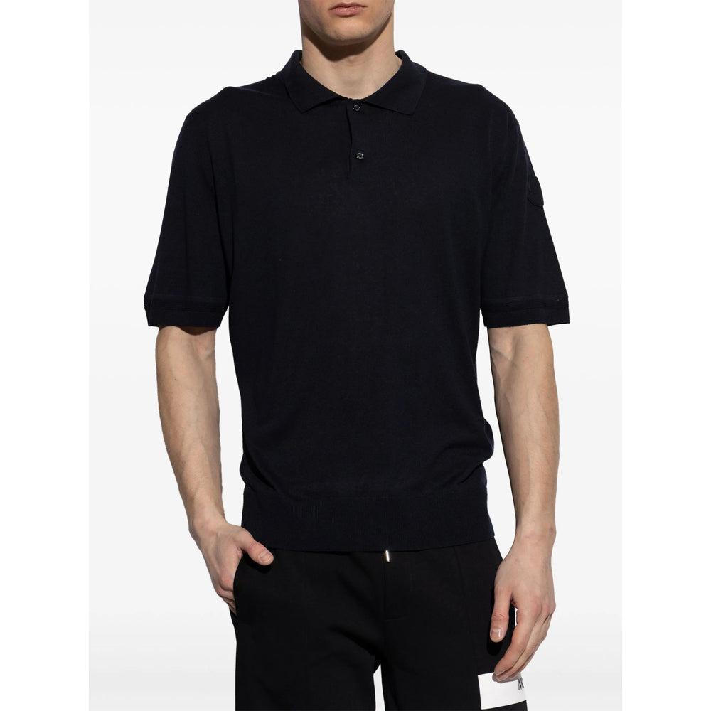 Moncler Blue Polo Shirts Men - 4