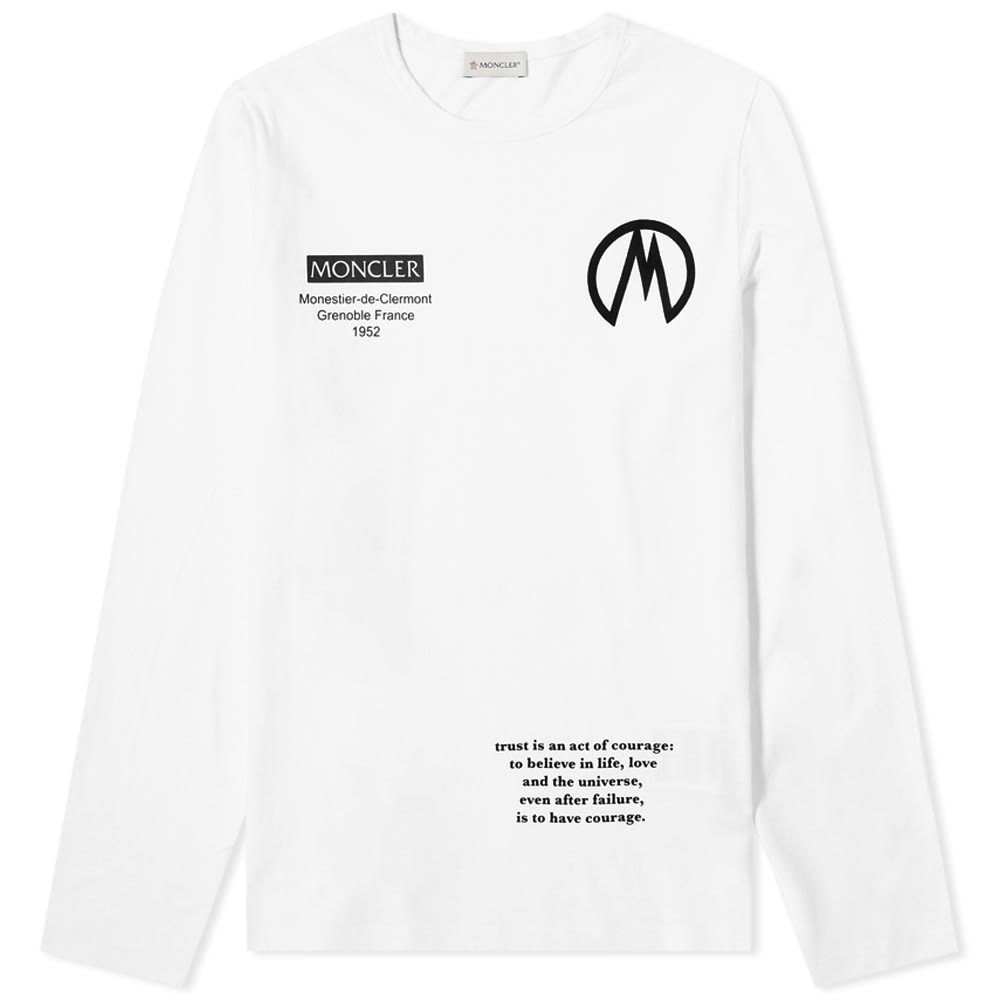 Moncler Multi Logo Long Sleeve Tee - 1