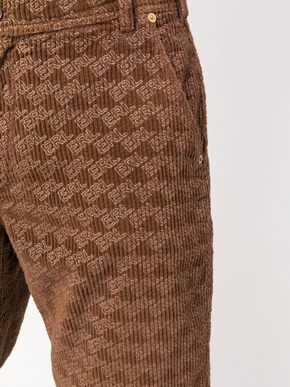graphic-print corduroy trousers - 5