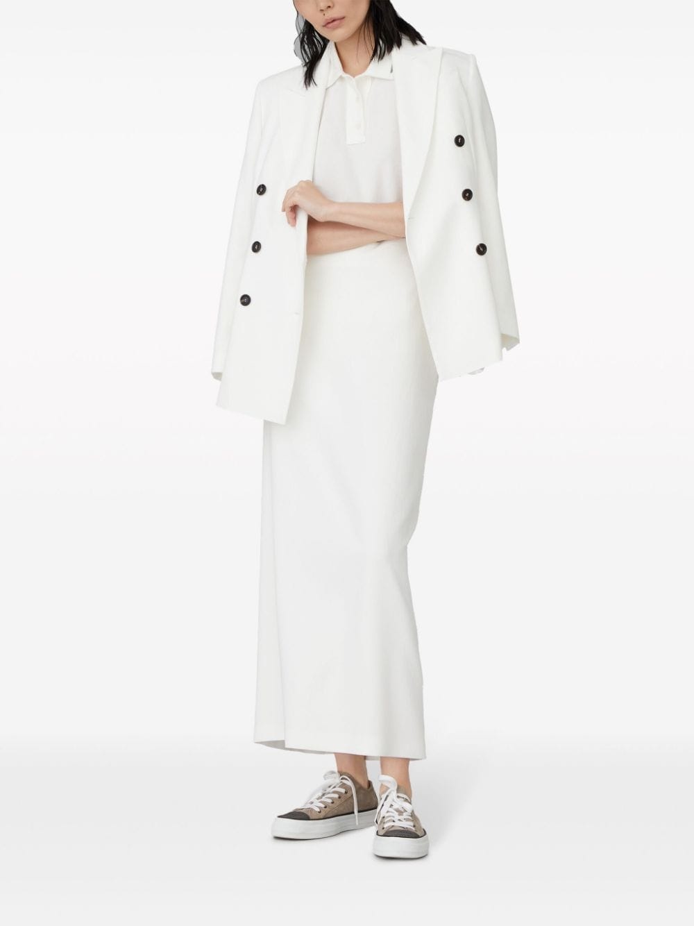 double-breasted cotton-twill blazer - 2
