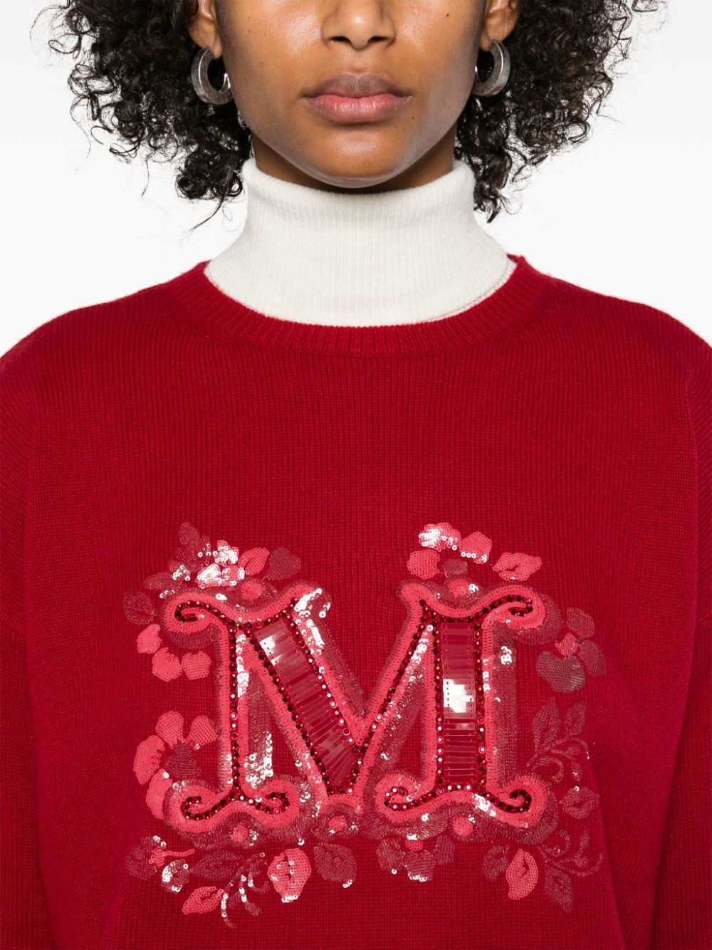 sequin-embellished sweater - 5