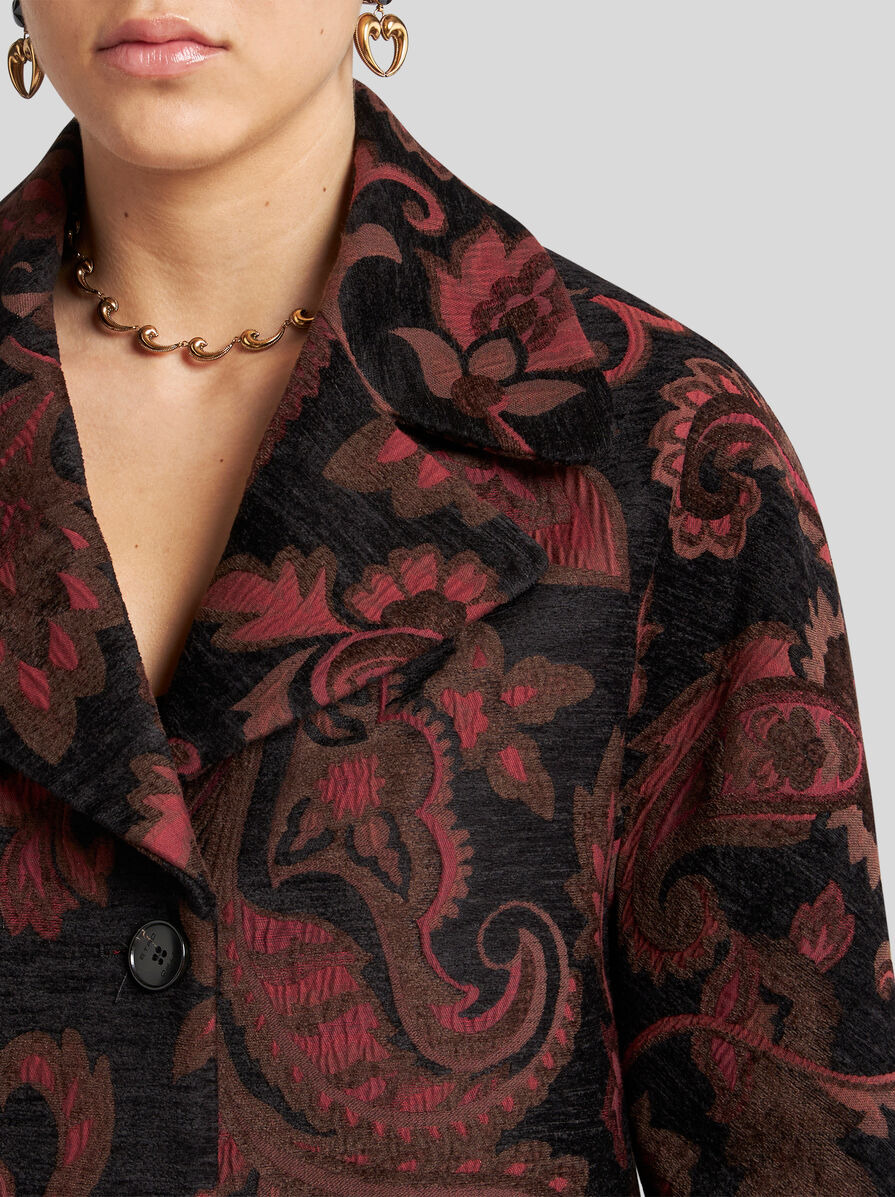 JACQUARD MIDI COAT - 2