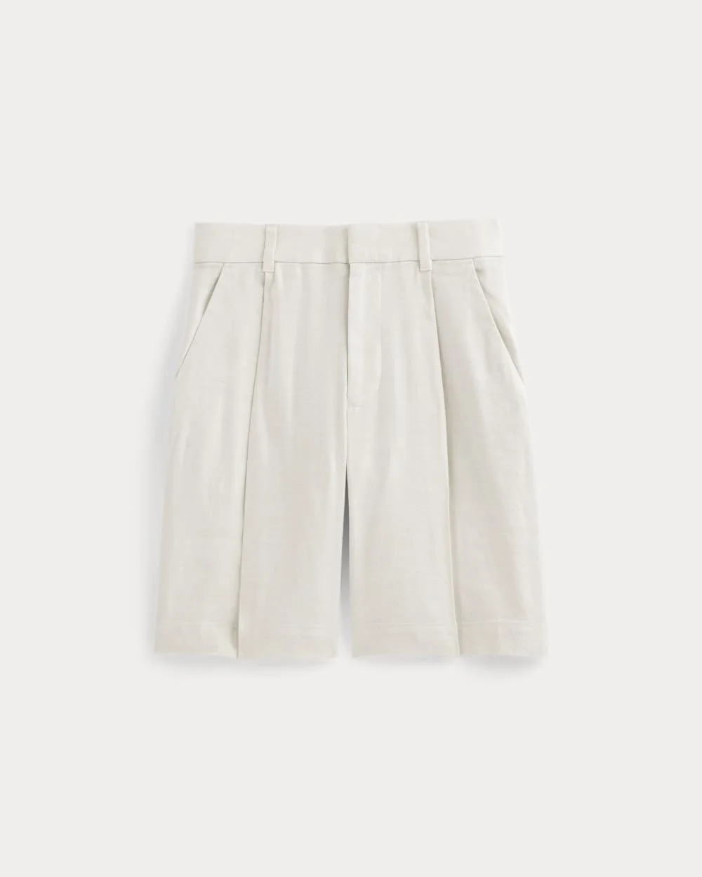 THE PLEATED SHORT IN STRETCH LINEN - 1
