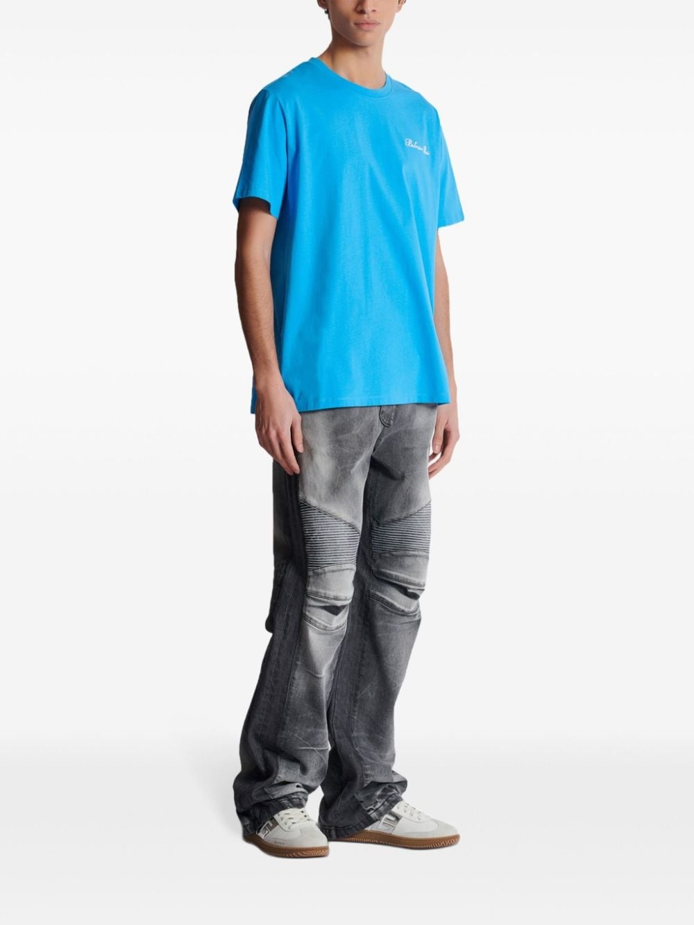 embroidered signature logo t-shirt - 3