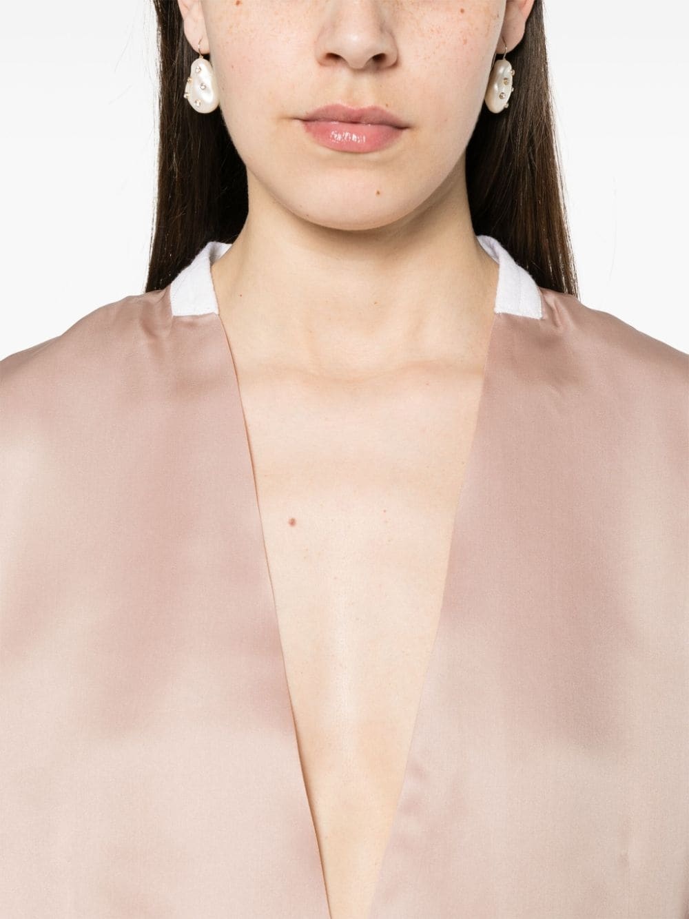 single-breasted silk blazer - 5