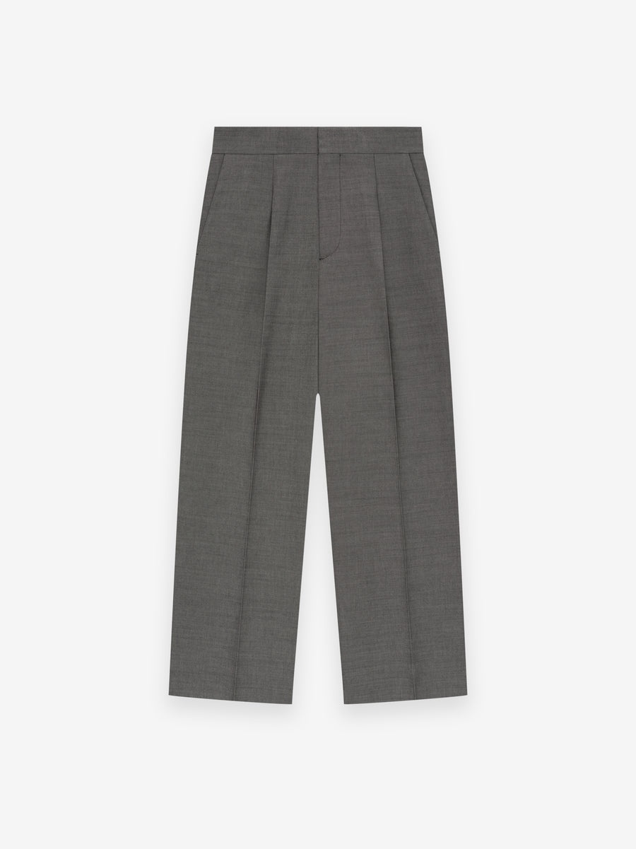 Double Cotton Wool Wide Leg Trousers - 1