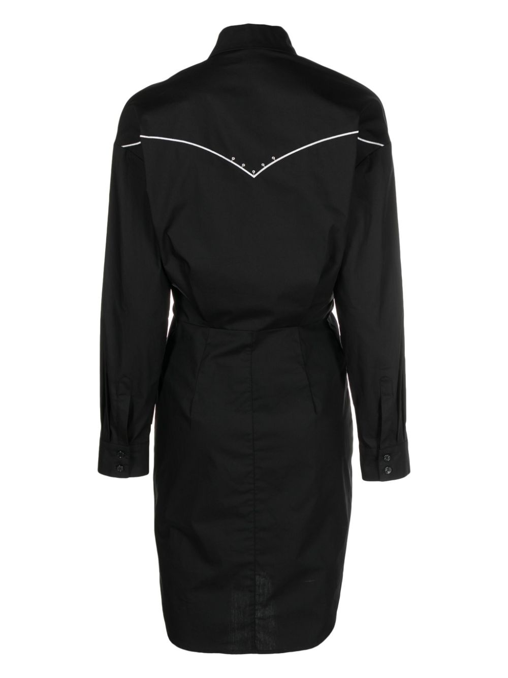 embroidered cotton shirt dress - 2