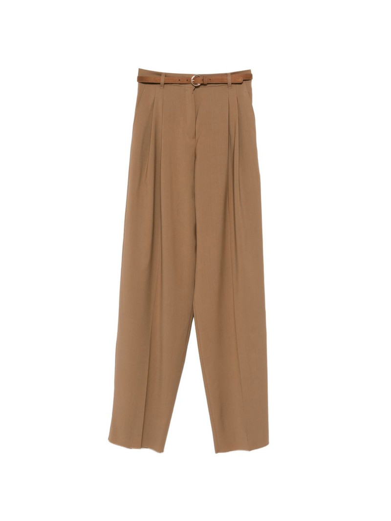 pleated belted trousers 1
