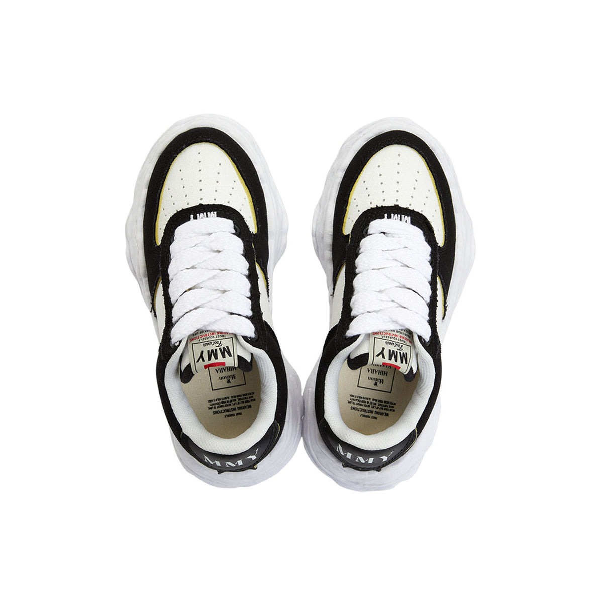 WAYNE LOW-TOP SNEAKERS (BLACK/WHITE) - 3