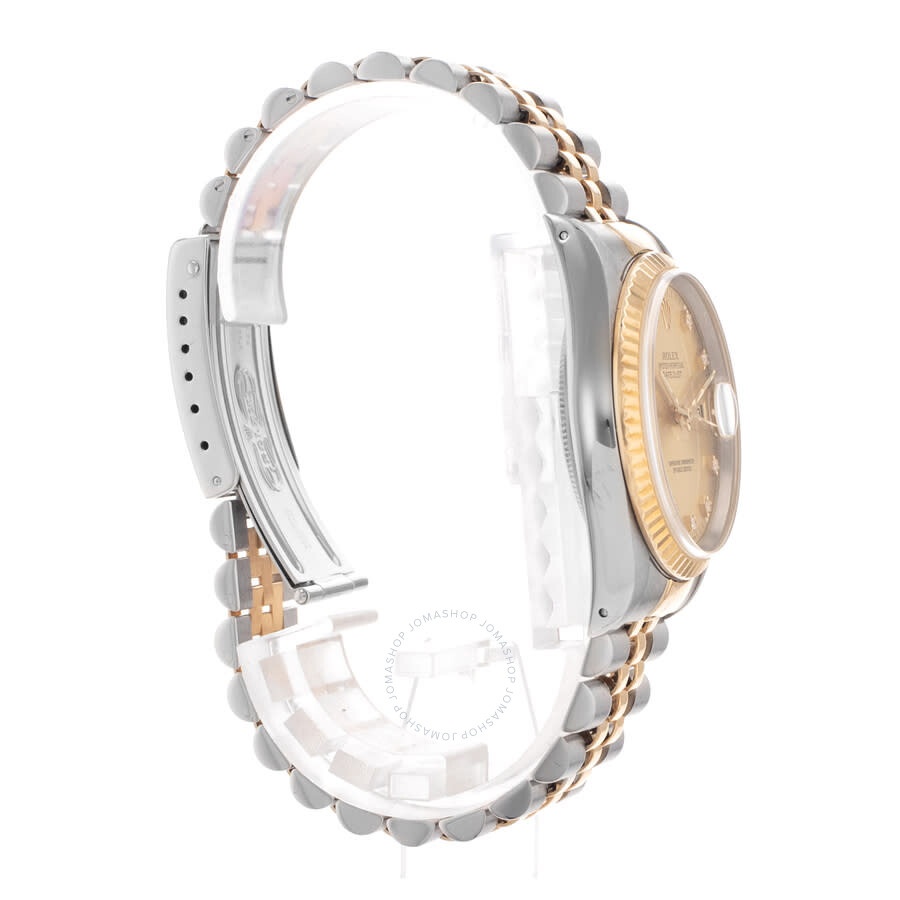 Pre-owned Rolex Datejust 36 Automatic Chronometer Diamond Champagne Dial Men's Watch 16233 CDJ - 6
