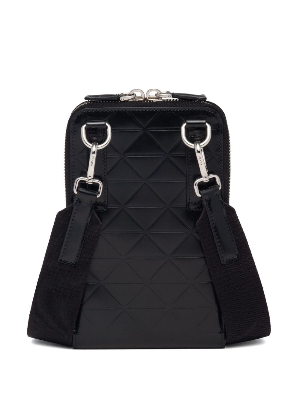 triangle-logo leather phone case - 2