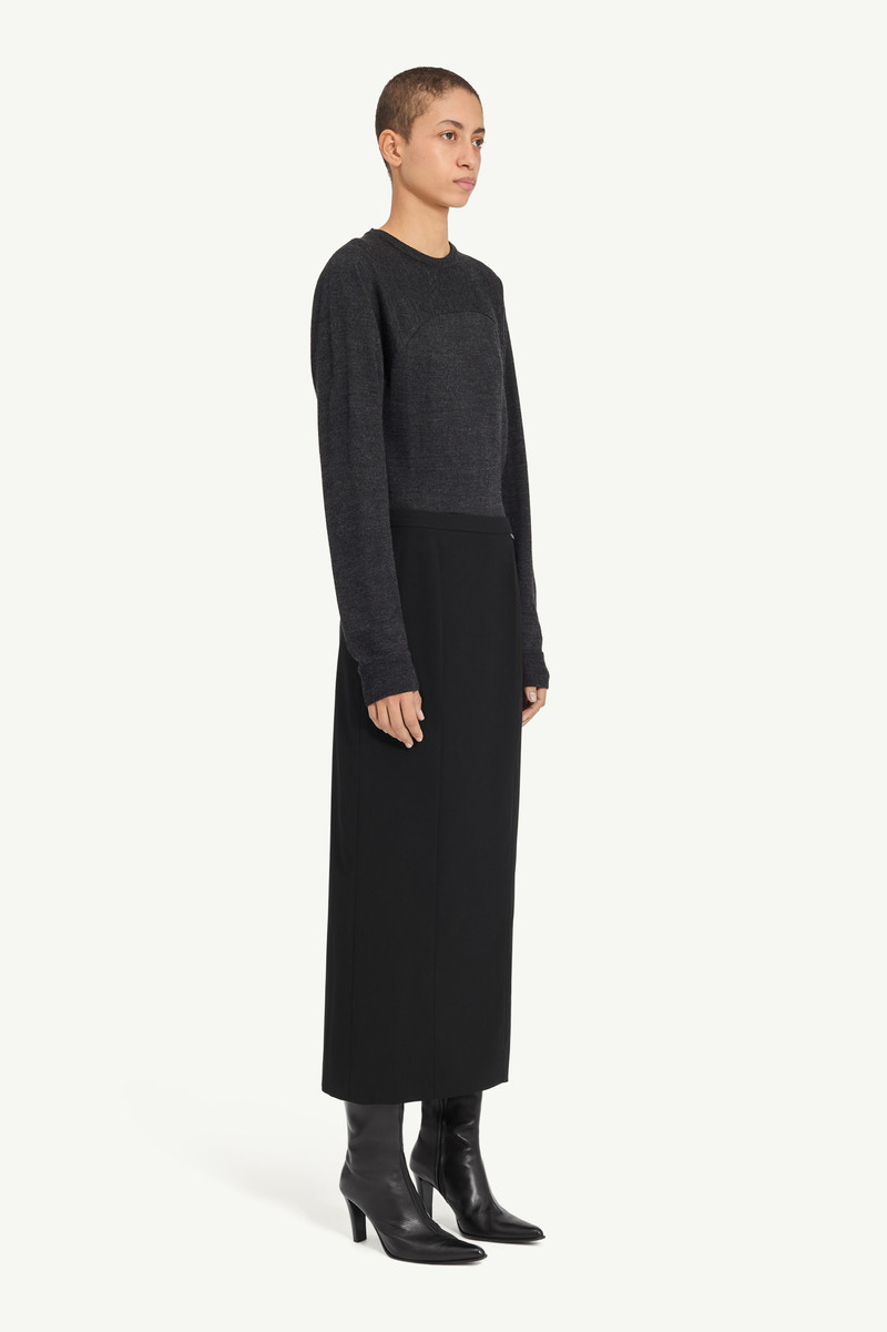 MM6 Maison Margiela Long wool blend skirt outlook